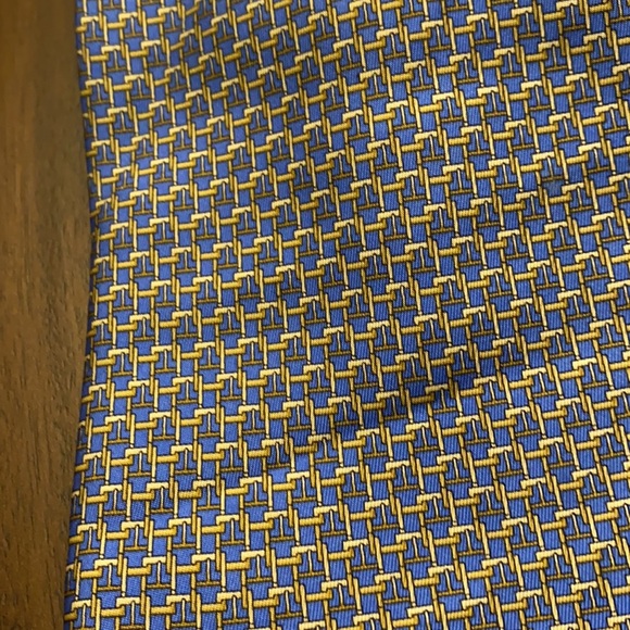 Celine Paris silk blue neck tie - Picture 2 of 5